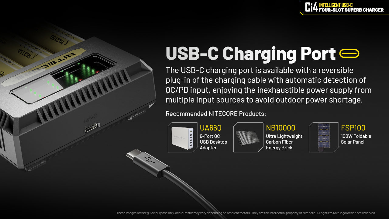 Batteries & Chargers - Nitecore Ci4 Four Slot Universal Battery Charger (NiCd/NiMH/Li-Ion)