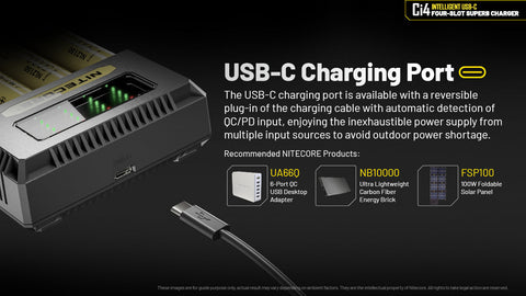 Batteries & Chargers - Nitecore Ci4 Four Slot Universal Battery Charger (NiCd/NiMH/Li-Ion)