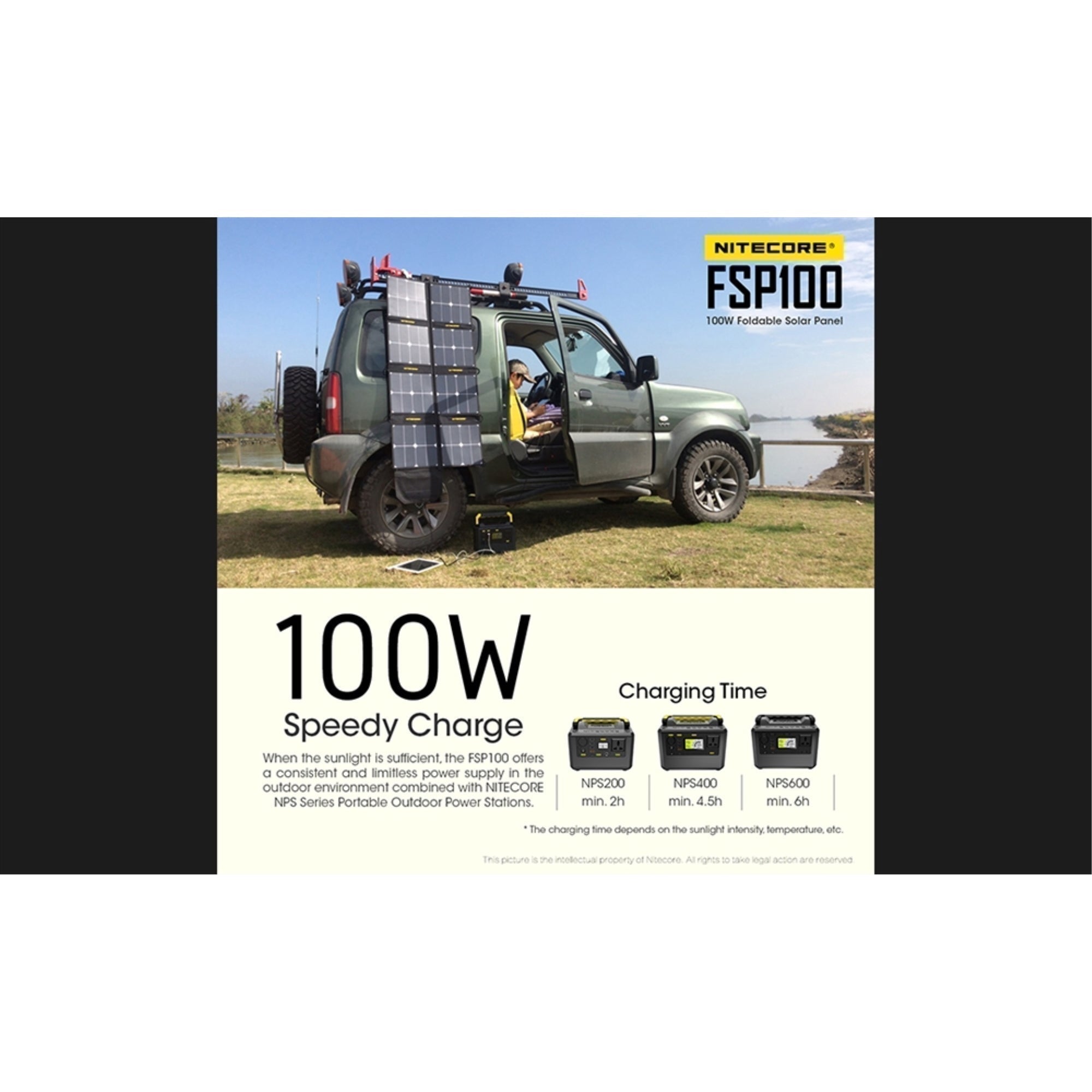 Batteries & Chargers - Nitecore FSP100 Foldable 100W Solar Panel