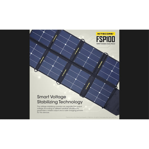 Batteries & Chargers - Nitecore FSP100 Foldable 100W Solar Panel