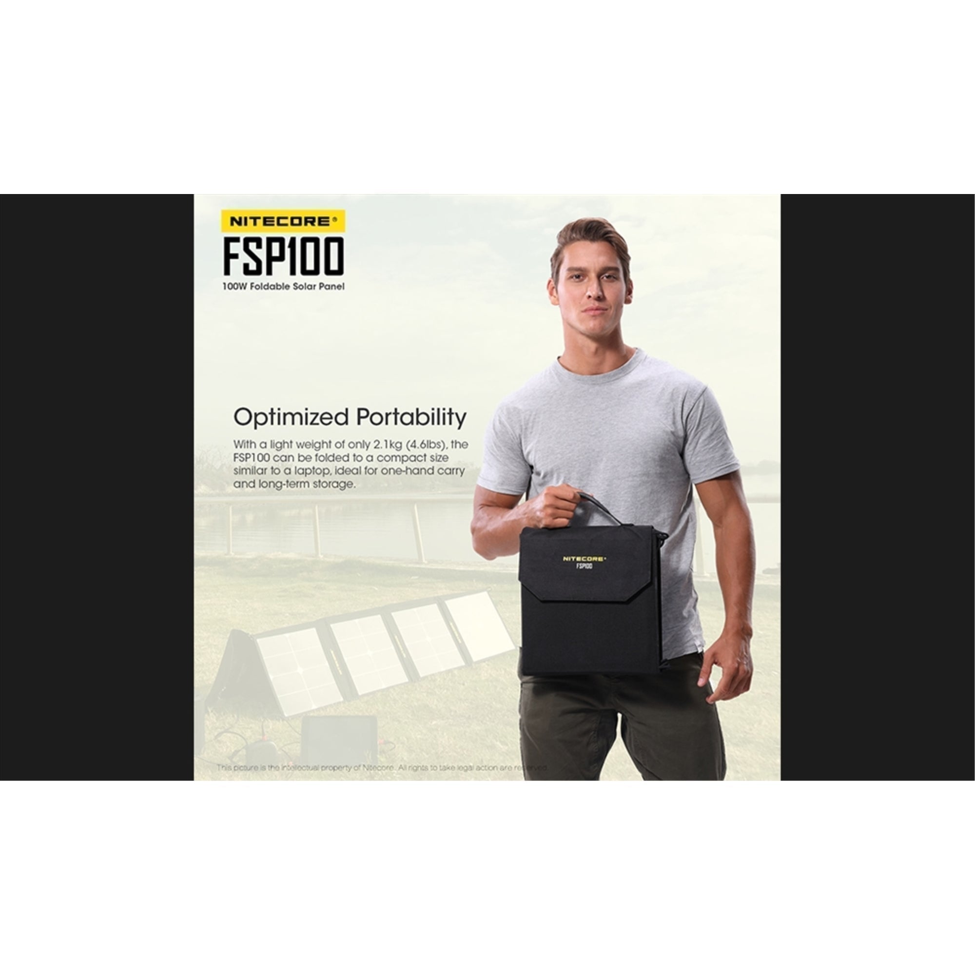 Batteries & Chargers - Nitecore FSP100 Foldable 100W Solar Panel