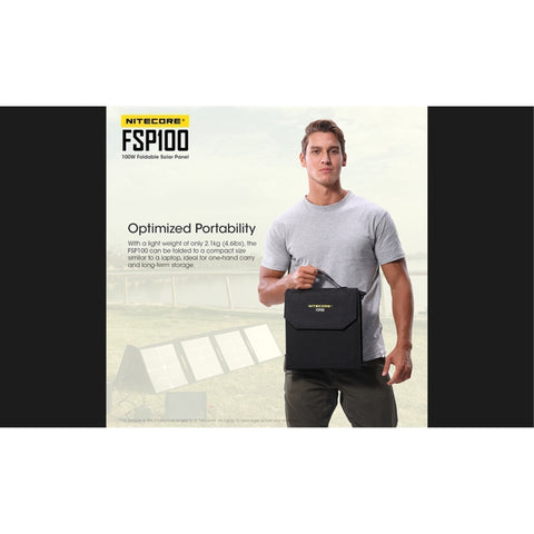Batteries & Chargers - Nitecore FSP100 Foldable 100W Solar Panel