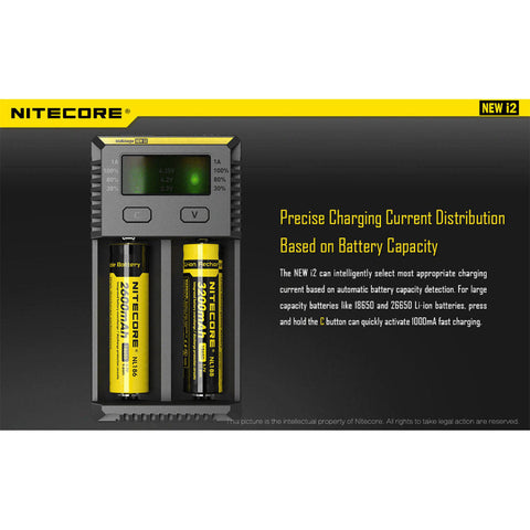 Batteries & Chargers - Nitecore I2 Intellicharger 2-Slot Universal Battery Charger (NiCD/NiMH/Li-Ion)