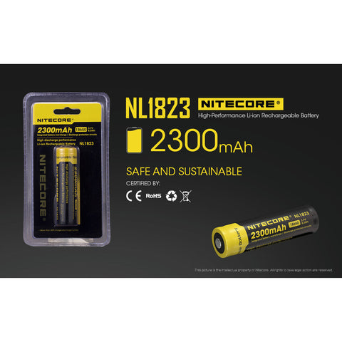 Batteries & Chargers - Nitecore NL1823 2300mAh Rechargeable 18650 Battery