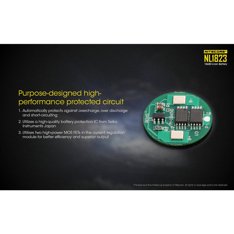 Batteries & Chargers - Nitecore NL1823 2300mAh Rechargeable 18650 Battery