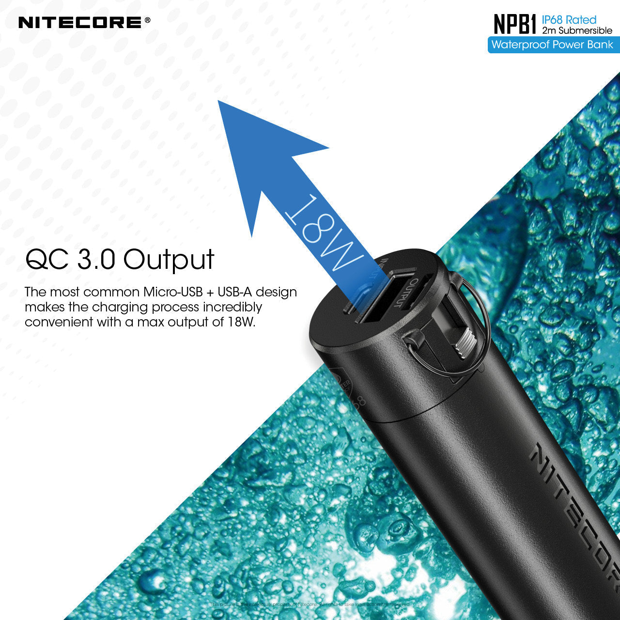 Batteries & Chargers - Nitecore NPB1 5000mAh Waterproof Power Bank