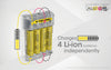 Batteries & Chargers - Nitecore Q4 4-Slot Universal IMR/Li-Ion Battery Charger (Lemonade)