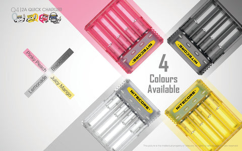 Batteries & Chargers - Nitecore Q4 4-Slot Universal IMR/Li-Ion Battery Charger (Lemonade)