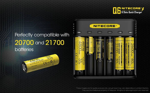(USED/OPEN-BOX) Nitecore Q6 Six Slot 2A Universal Li-ion/IMR Battery Charger