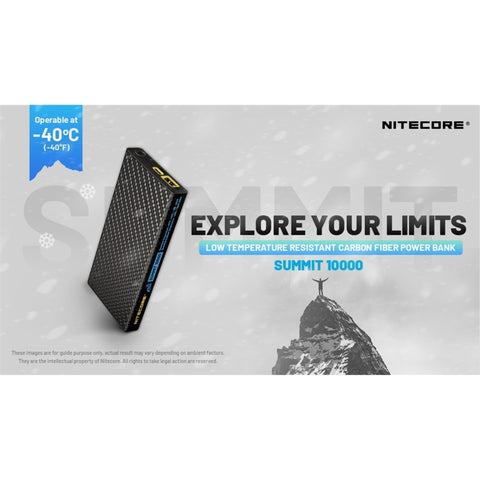 Batteries & Chargers - Nitecore Summit 10000, 10000mAh USB Power Bank For Low Temperatures