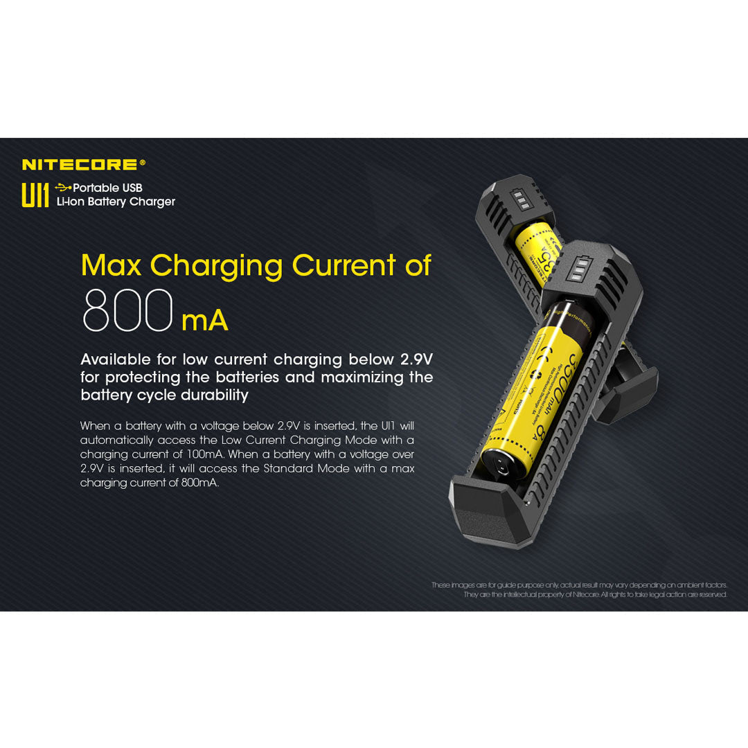 Batteries & Chargers - Nitecore UI1 Single-Slot Intelligent USB Battery Charger (Li-Ion/IMR)