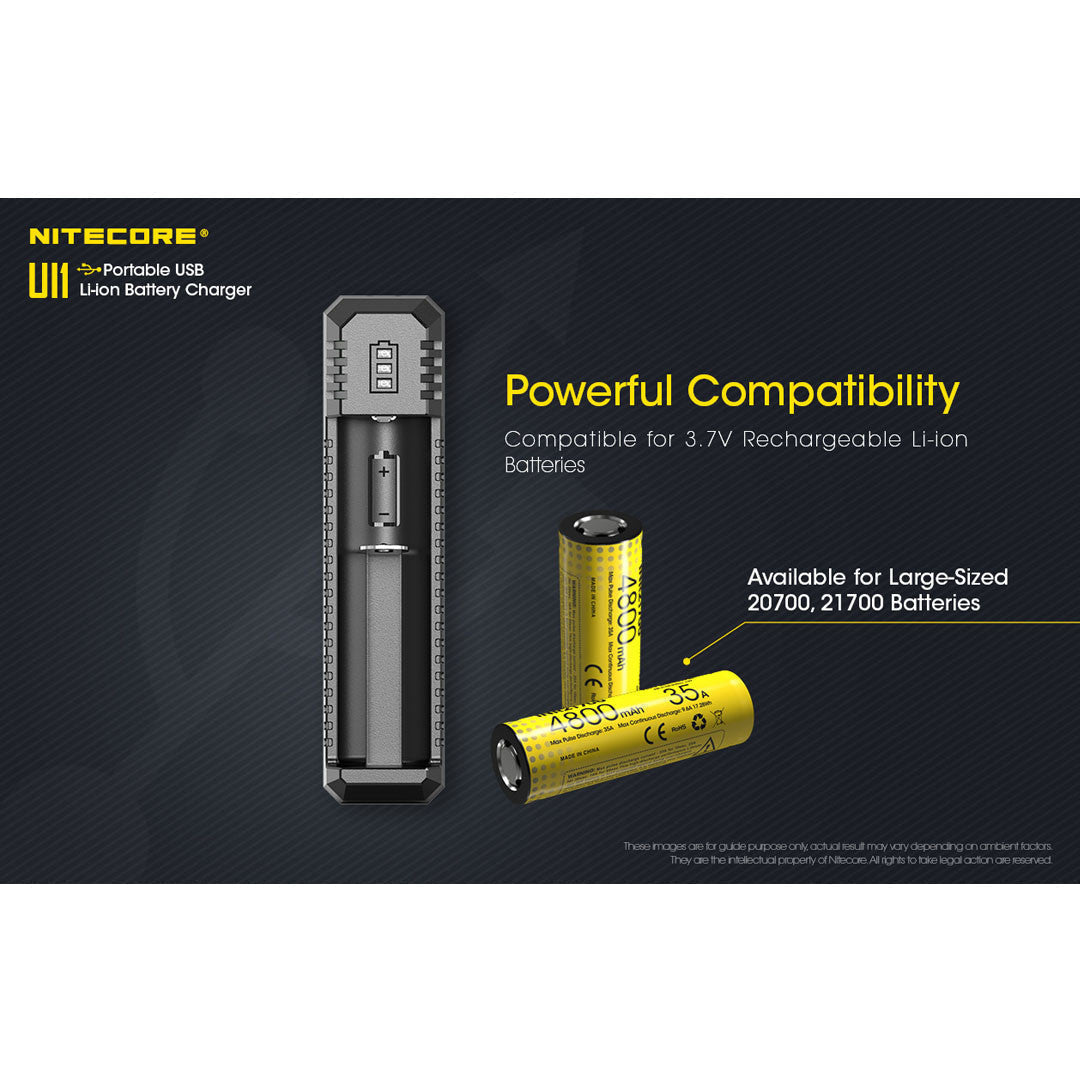 Batteries & Chargers - Nitecore UI1 Single-Slot Intelligent USB Battery Charger (Li-Ion/IMR)