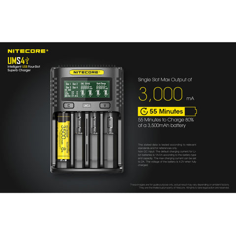 Batteries & Chargers - Nitecore UMS4 Intelligent USB 4-Slot Battery Charger (NiCD/NiMH/Li-Ion/IMR)