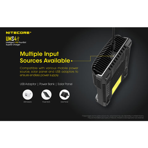 Batteries & Chargers - Nitecore UMS4 Intelligent USB 4-Slot Battery Charger (NiCD/NiMH/Li-Ion/IMR)