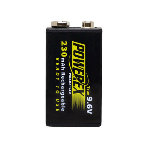 Batteries & Chargers - PowerEx PreCharged 9V Battery - True 9.6V, 230mAh, Ultra Low Self-Discharge