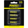 Batteries & Chargers - PowerEx PreCharged AA Batteries (4-Pack) - 2600mAh, Ultra Low Self-Discharge