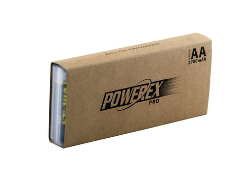 Batteries & Chargers - PowerEx PRO AA Batteries (8-Pack) - 2700mAh, Low Self-Discharge