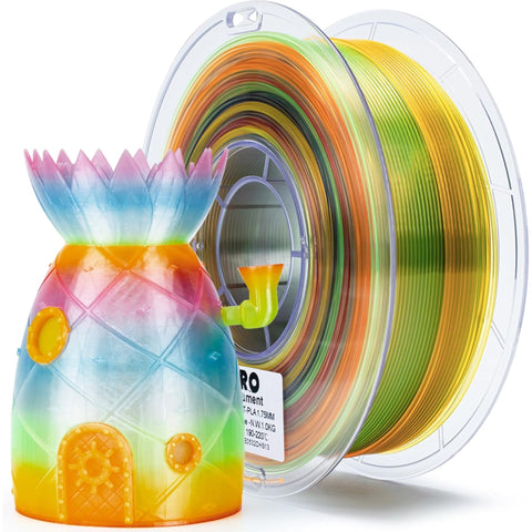 Ziro Rainbow/Gradient Transparent PLA 3D Printer Filament 1.75mm