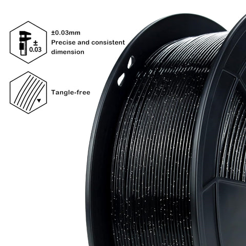 Ziro Transparent 'Twinkling' Glitter-PLA 1.75MM 3D Printer Filament