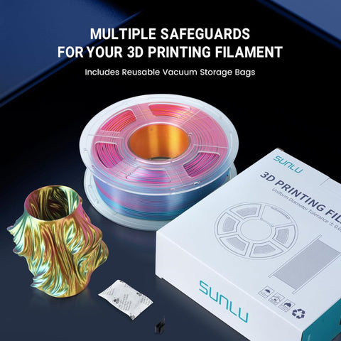 Sunlu Dual/Tri-Color Co-Extrusion Silk PLA+ 3D Printer Filament 1.75mm