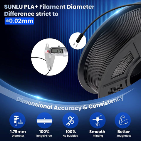 Sunlu Transparent PLA+ 3D Printer Filament 1.75mm