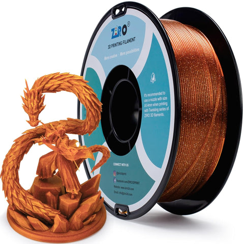 Ziro Transparent 'Twinkling' Glitter-PLA 1.75MM 3D Printer Filament