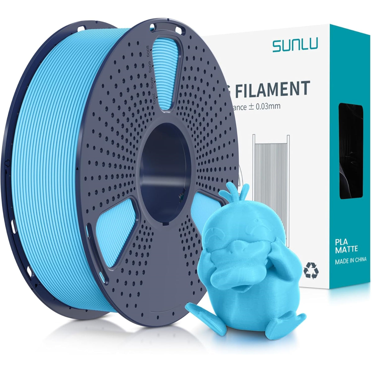 Sunlu Matte PLA 3D Printer Filament, 1.75mm