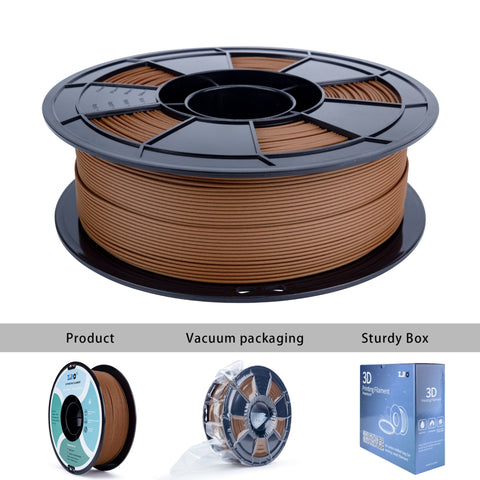 Ziro Real Wood Fiber PLA Filament, 1.75mm, Dimensional Accuracy +/- 0.03mm