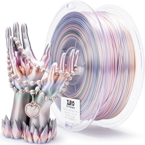 Ziro Rainbow/Gradient Silk PLA 3D Printer Filament 1.75mm