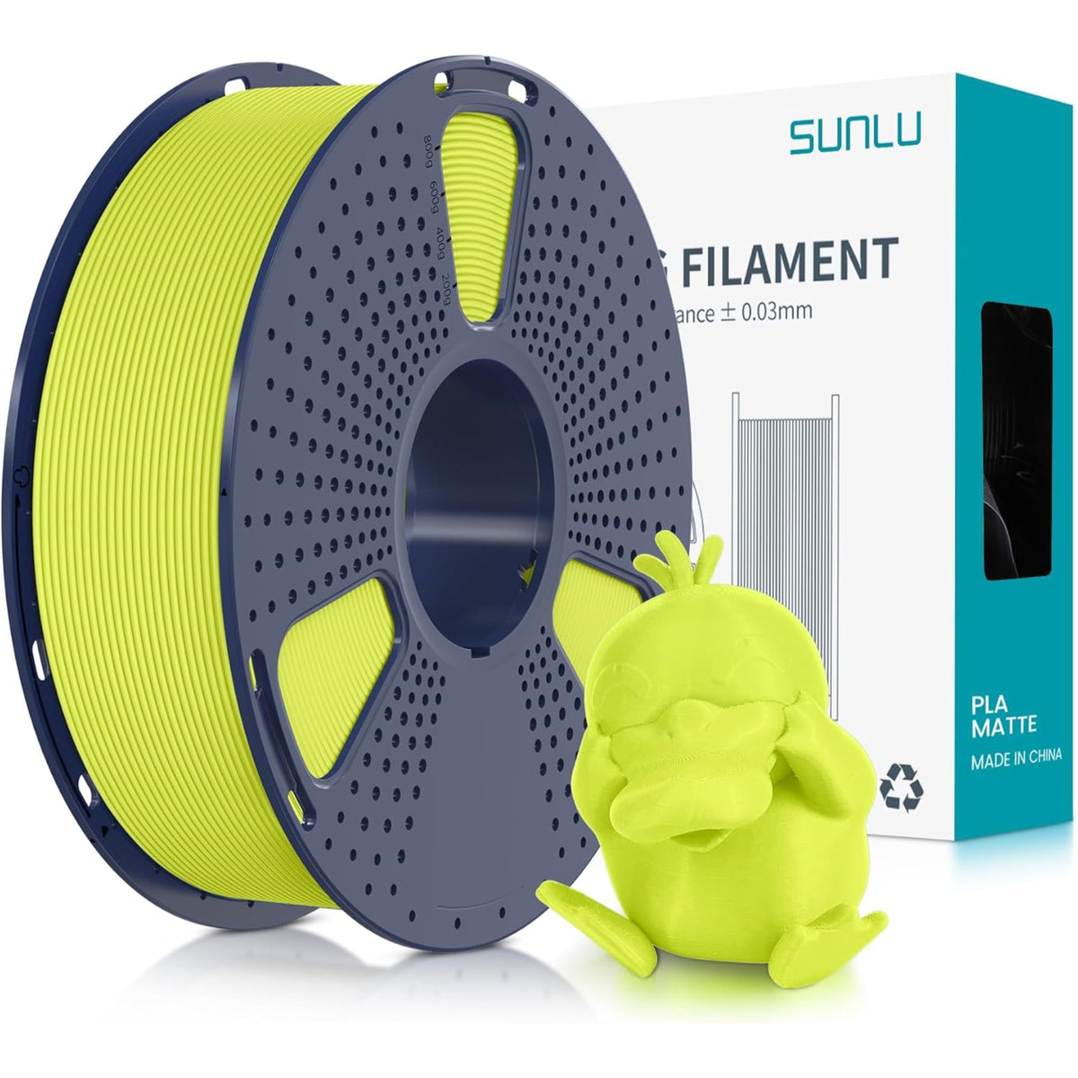 Sunlu Matte PLA 3D Printer Filament, 1.75mm