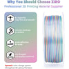 Ziro 3D Multicolor Stripes Silk PLA Filament, 1.75mm
