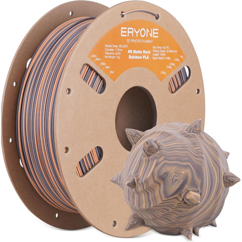 ERYONE Twisted Tri-Color 'Rock Series' High-Speed Matte PLA Filament - 1.75mm±0.03mm, 1kg