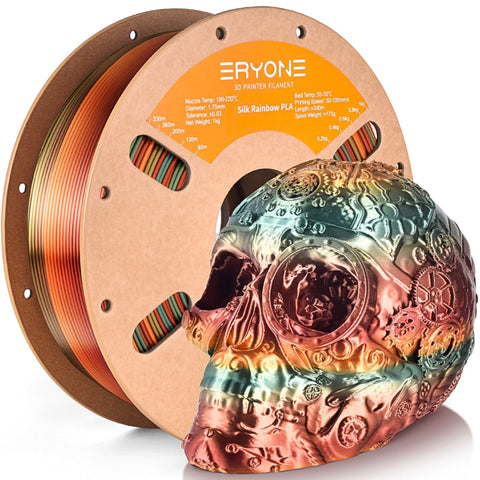 ERYONE Rainbow/Gradient Silk PLA Filament - 1.75mm±0.03mm, 1kg