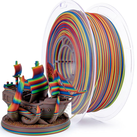 Ziro 3D Multicolor Stripes Matte PLA Filament, 1.75mm