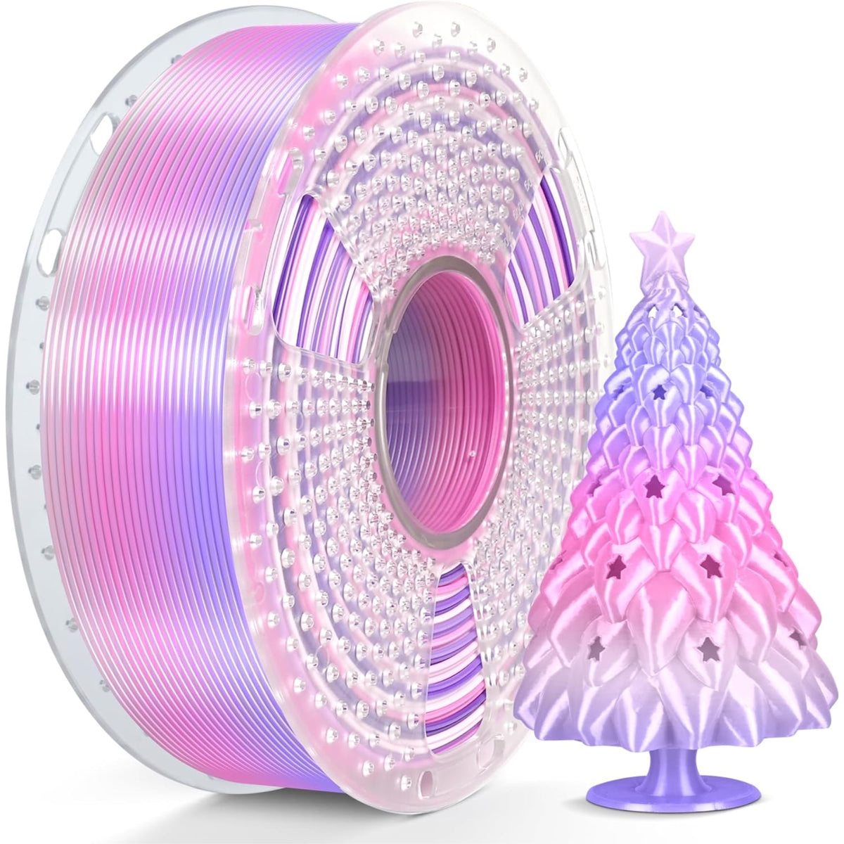 Sunlu Rainbow/Gradient Silk PLA-PLUS Filament 1.75mm 1kg, Dimensional Accuracy +/- 0.02mm