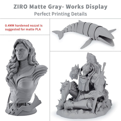 Ziro Matte PLA 1.75mm 3D Printer Filament