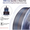Ziro Rainbow/Gradient 'Diamond' Sparkle/Glitter PLA Filament, 1.75mm