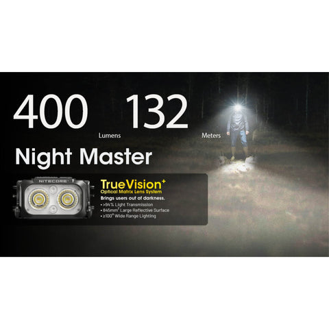 Nitecore NU25 MCT UL 400 Lumen USB-C Rechargeable Multi-Temperature Ultralight Headlamp
