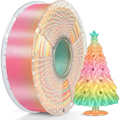 Sunlu Rainbow/Gradient Silk PLA-PLUS Filament 1.75mm 1kg, Dimensional Accuracy +/- 0.02mm