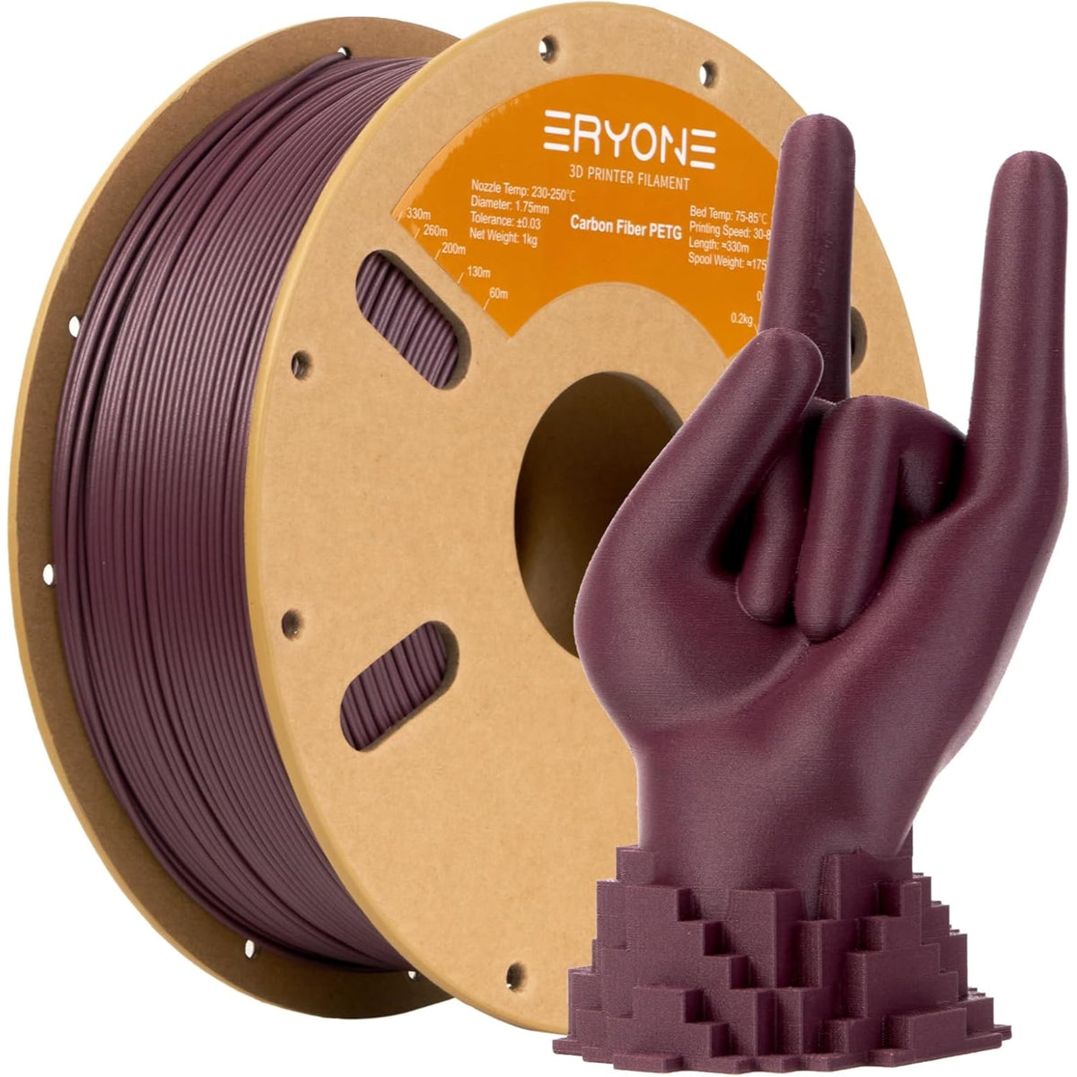 ERYONE CF-PETG Carbon-Fiber PETG Filament - 1.75mm±0.03mm