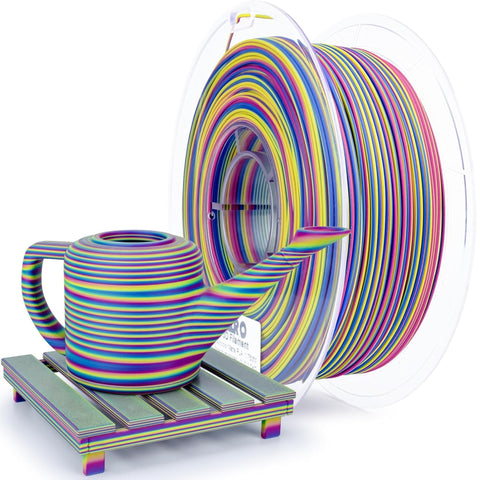 Ziro 3D Multicolor Stripes Matte PLA Filament, 1.75mm