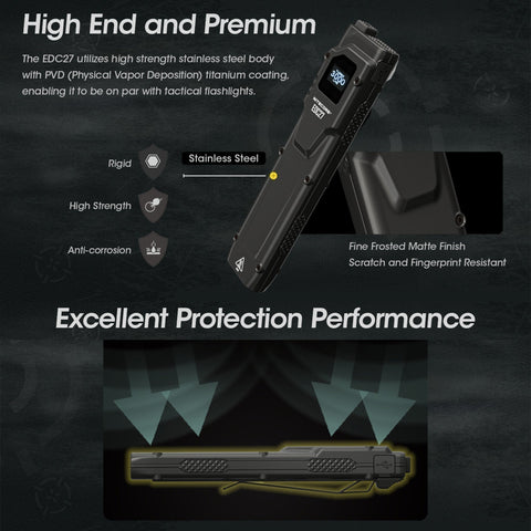 Flashlights & Headlamps - Nitecore EDC27 3000 Lumen Ultra Slim Flat EDC Flashlight