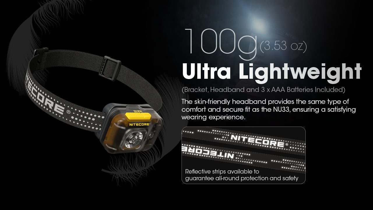 Flashlights & Headlamps - Nitecore HA13 Lightweight Headlamp W/ Aux. Red Beam
 (350 Lumens | 3xAAA)