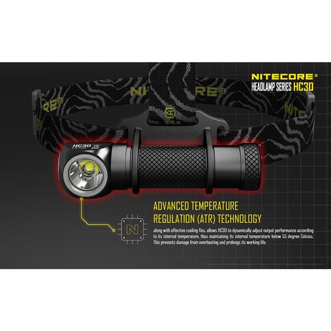 Flashlights & Headlamps - Nitecore HC30 Convertible Headlamp/Flashlight (1000 Lumens | 18650 Lithium)