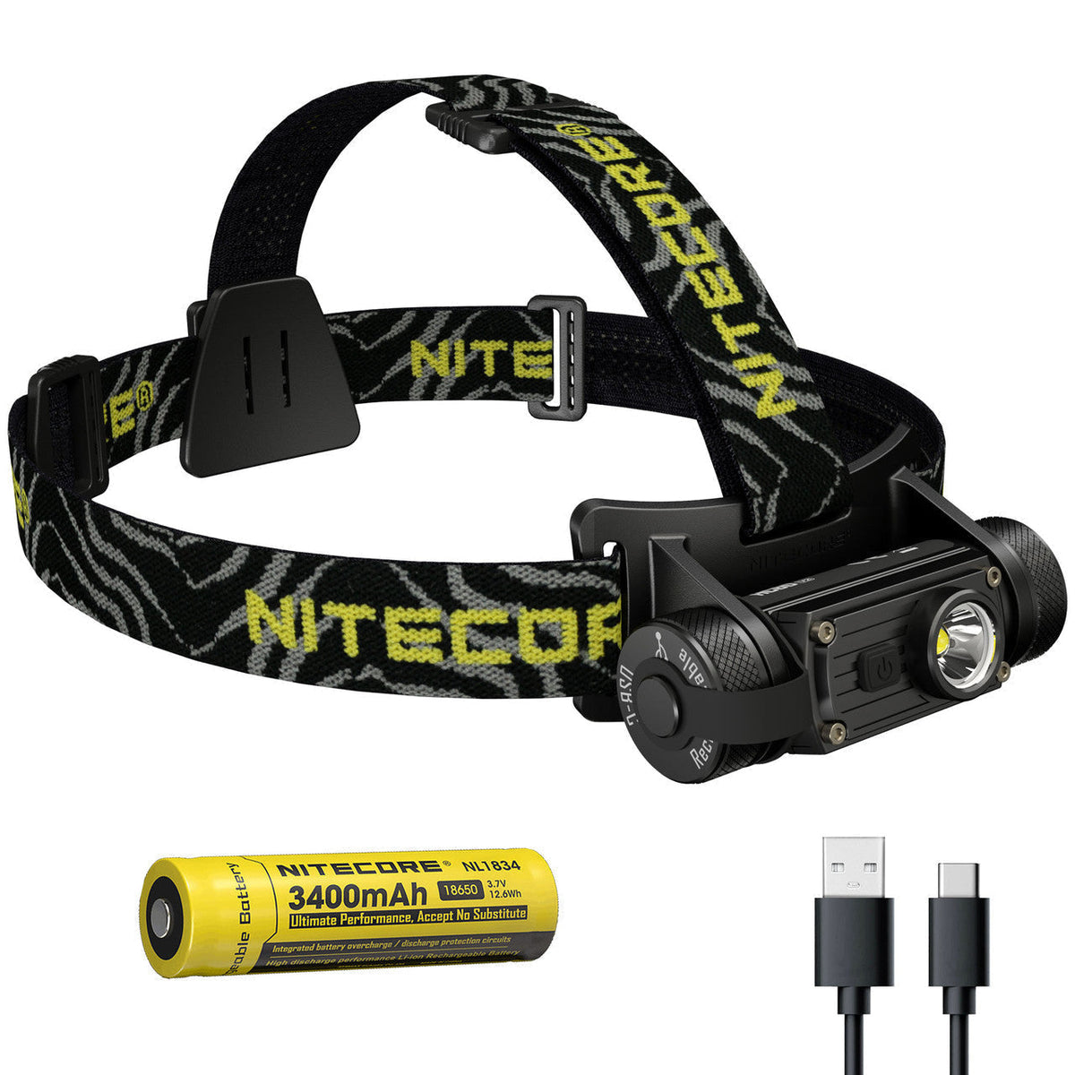 Flashlights & Headlamps - Nitecore HC60-V2-NW Neutral White Headlamp (1200 Lumens | USB-C Rechargeable)
