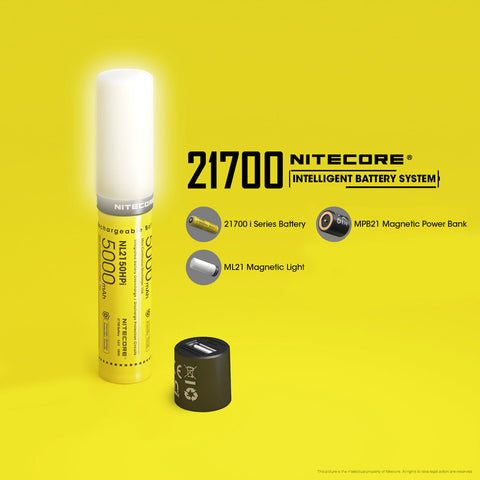 (USED/OPEN-BOX) Nitecore Intelligent 21700 Battery System with Lantern and Charger (80 Lumens | Rechargeable)