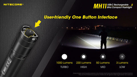 Flashlights & Headlamps - Nitecore MH11 EDC Flashlight (1000 Lumens | USB-C Rechargeable)