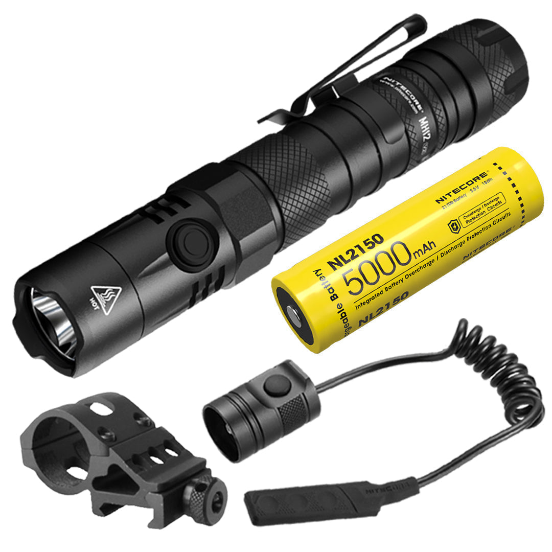 Flashlights & Headlamps - Nitecore MH12-V2 1200 Lumen Flashlight W/ Mounting Kit