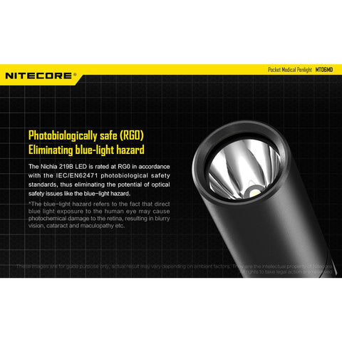 Flashlights & Headlamps - Nitecore MT06MD-PG Nichia 219B LED Penlight W/ Pupil Gauge (180 Lumens | 2xAAA)