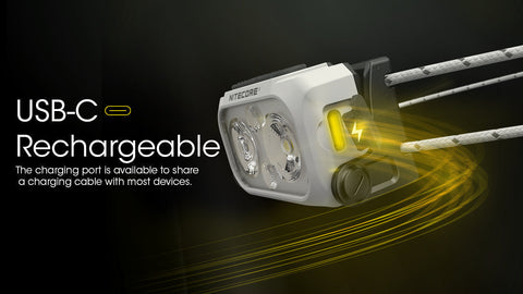Flashlights & Headlamps - Nitecore NU21 Ultralight Headlamp W/ Aux. Red Beam (360 Lumens | USB-C Rechargeable)